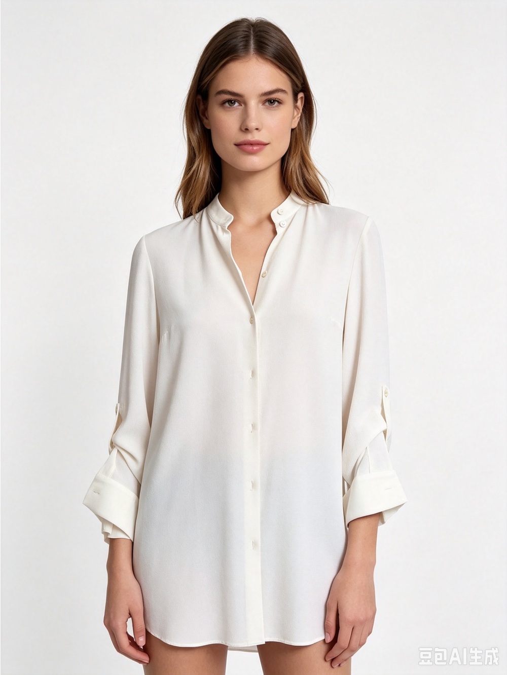 Michael Kors Women Ivory Button Down Shirt Made In Italy Size 0